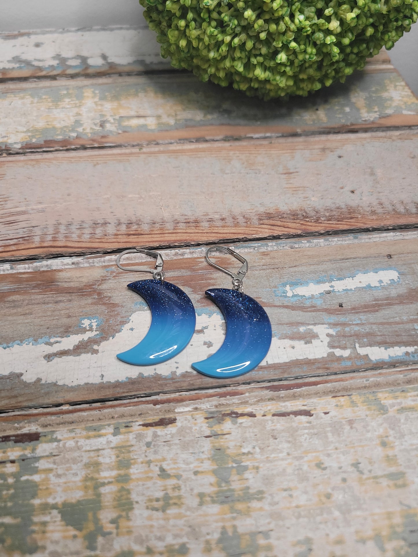 Ombre Moon Dangles