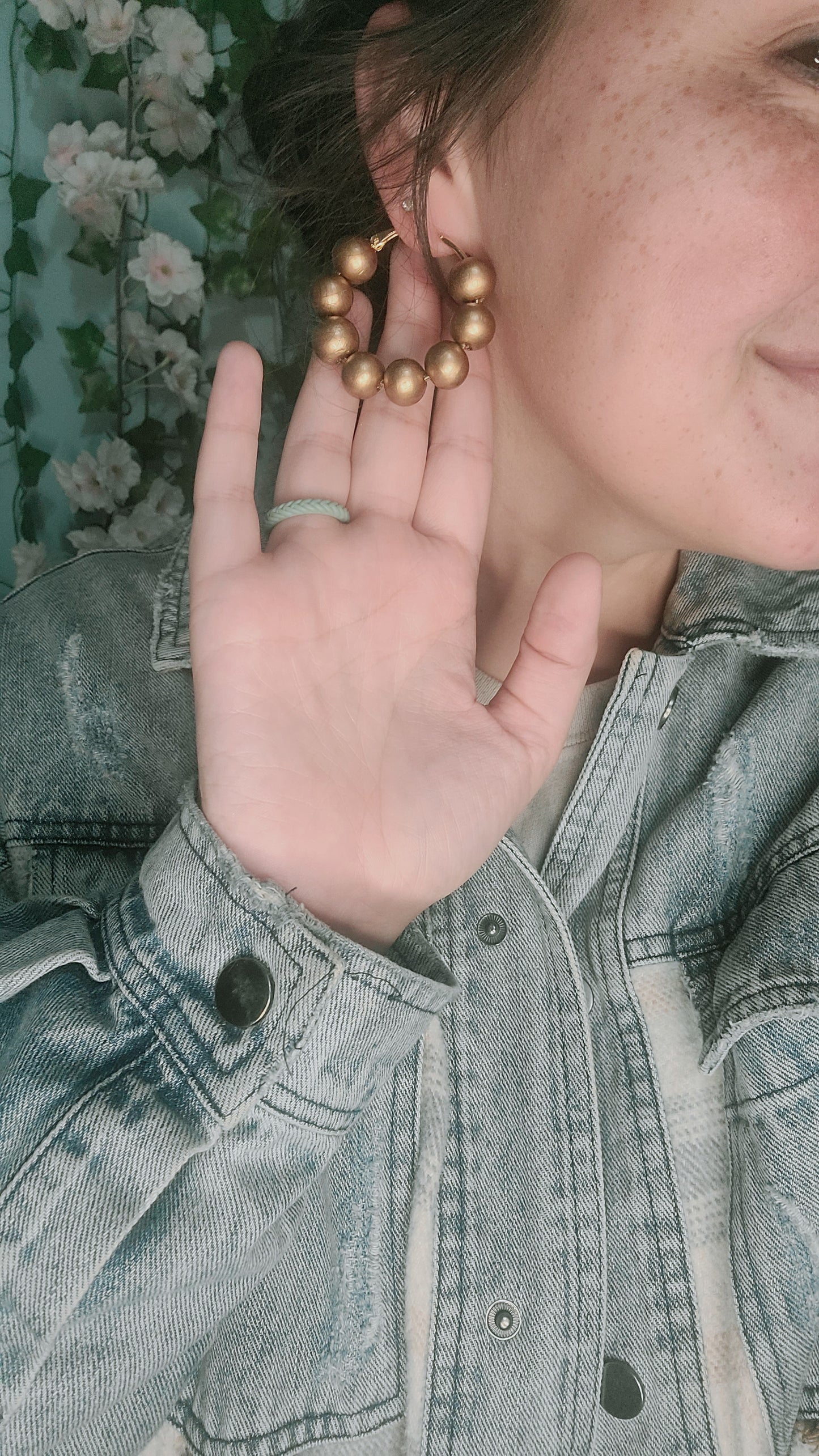 Beaded Hoops