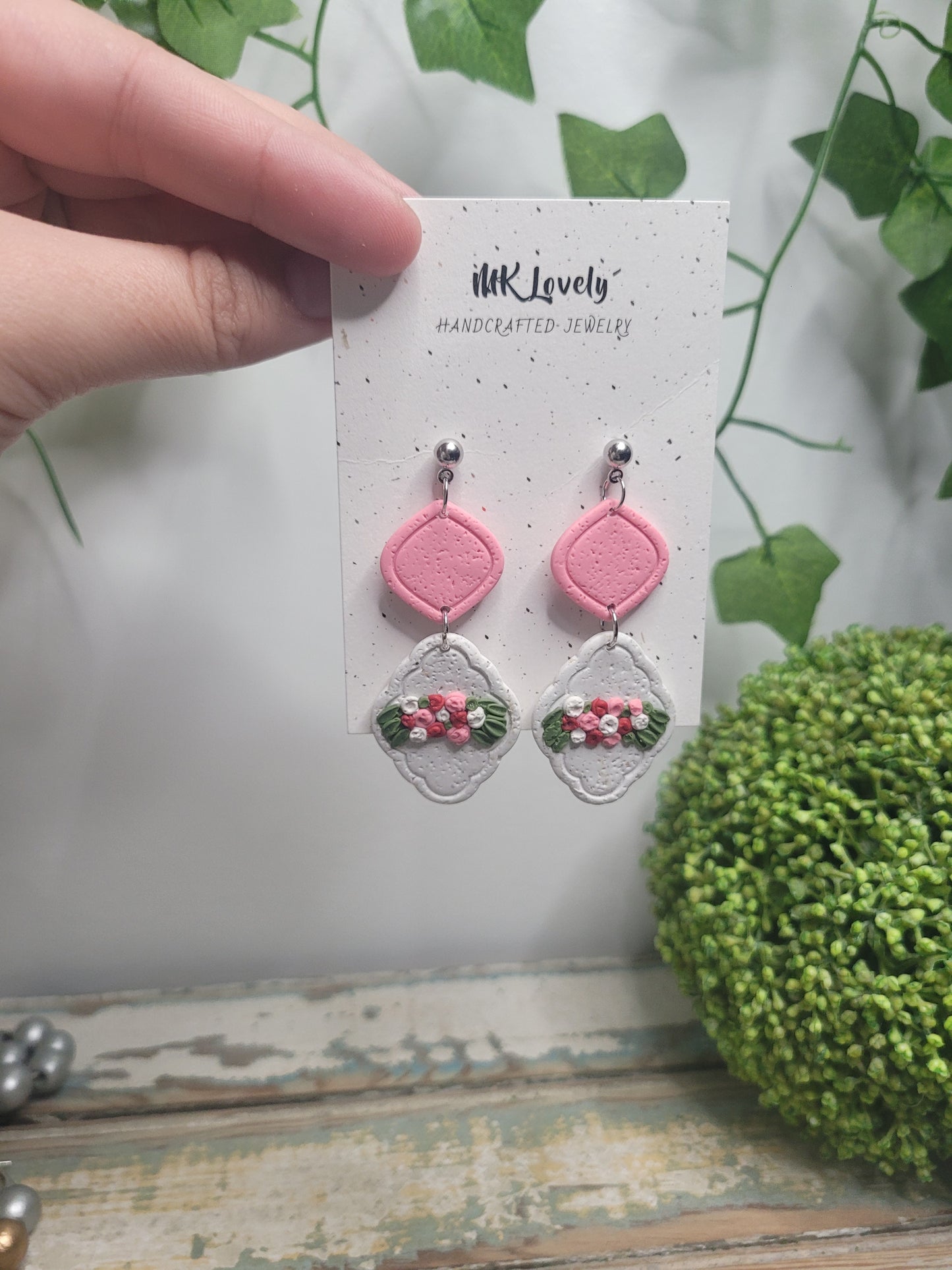 Pink Bouquet Earrings
