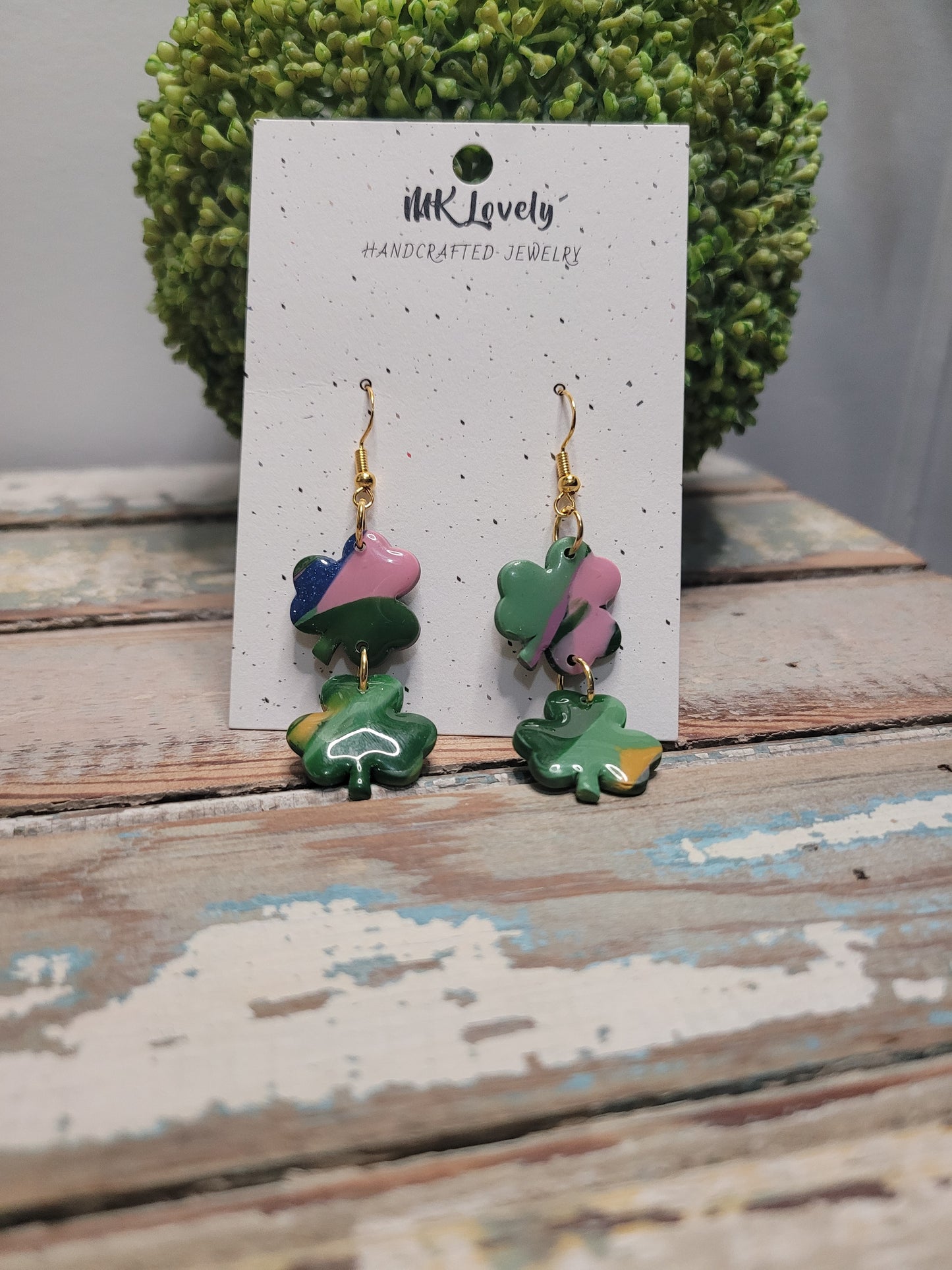 Multi-Color Tiered Clover Dangles