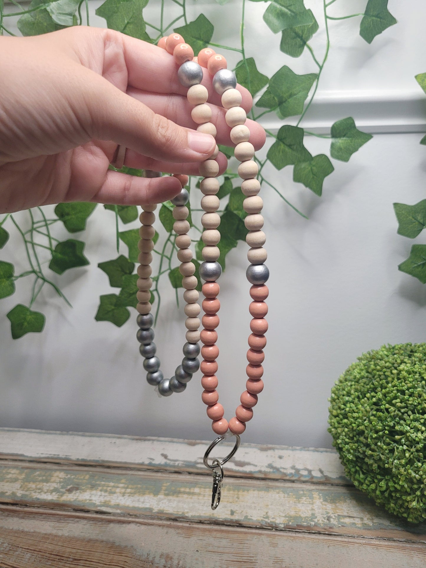 Natural Peach Lanyard