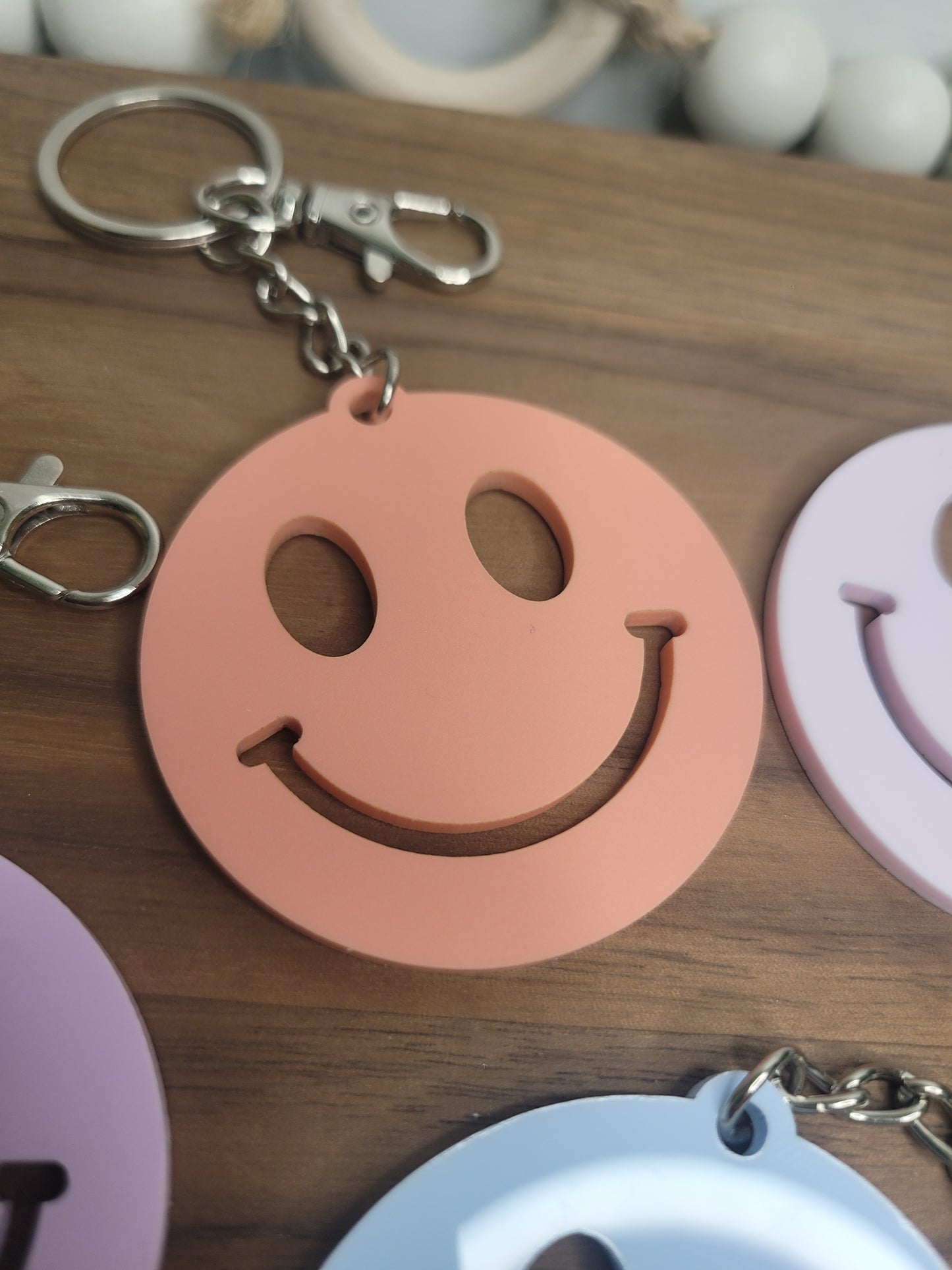 Acrylic Smiley Keychains