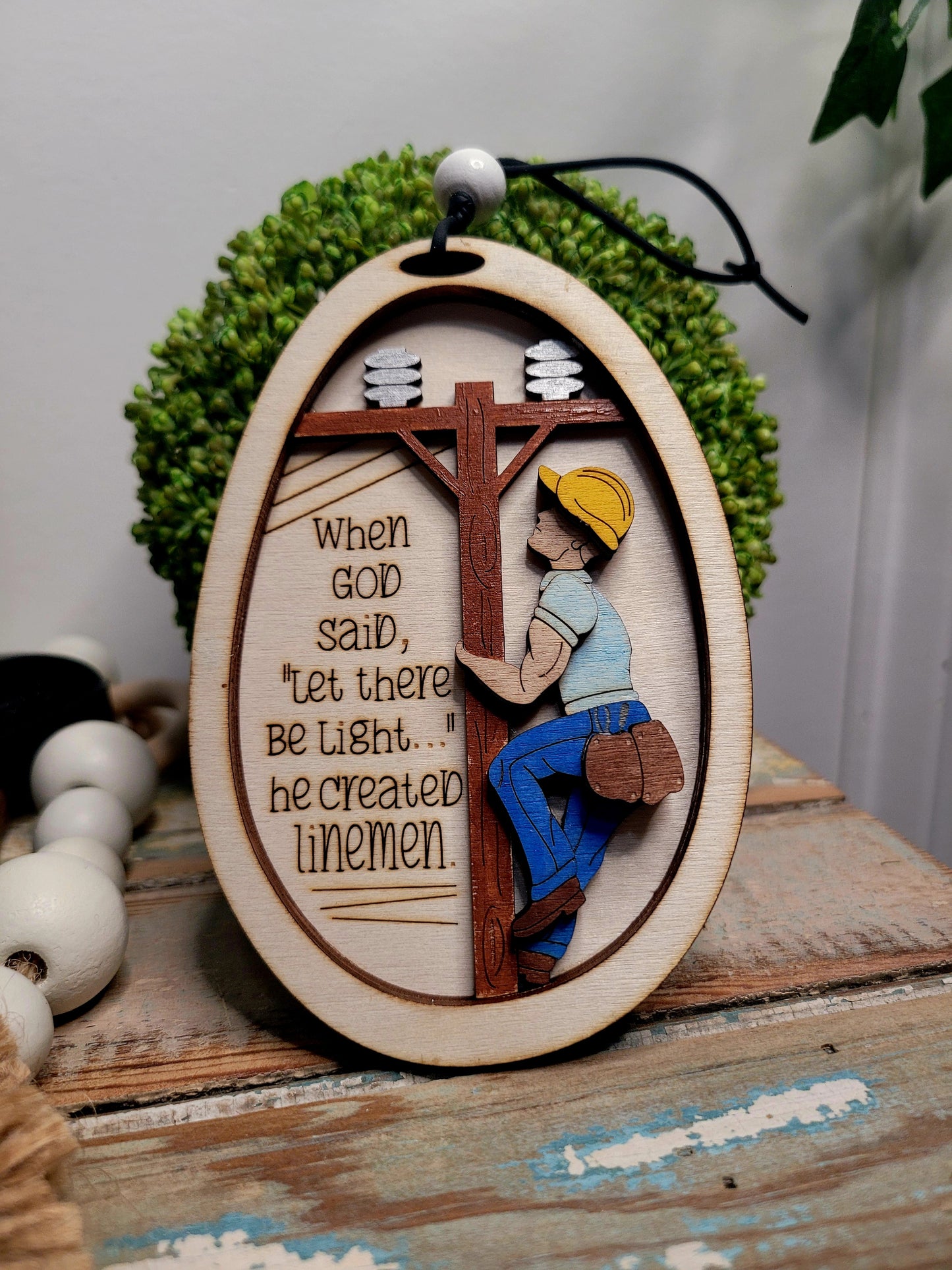 Lineman Ornament (Made to Order)