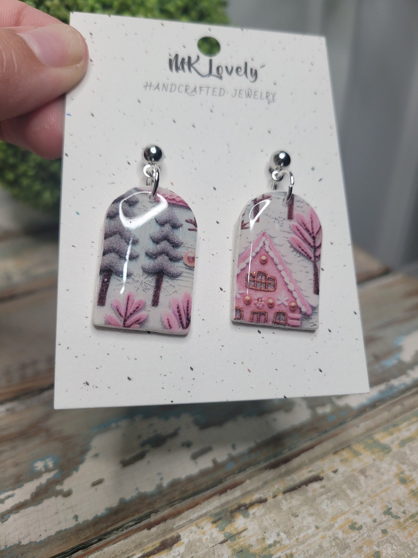 Pink Gingerbread House Drops