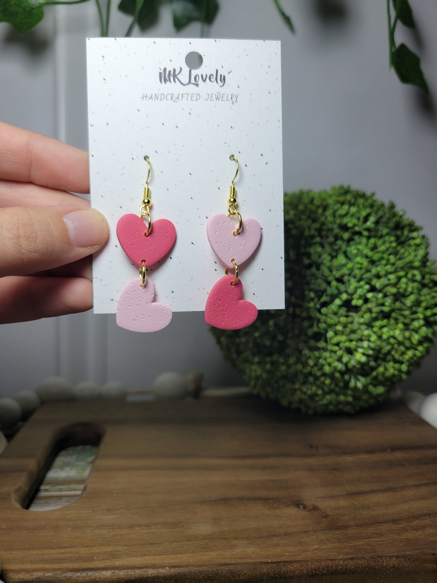 Two Tiered Heart Dangles