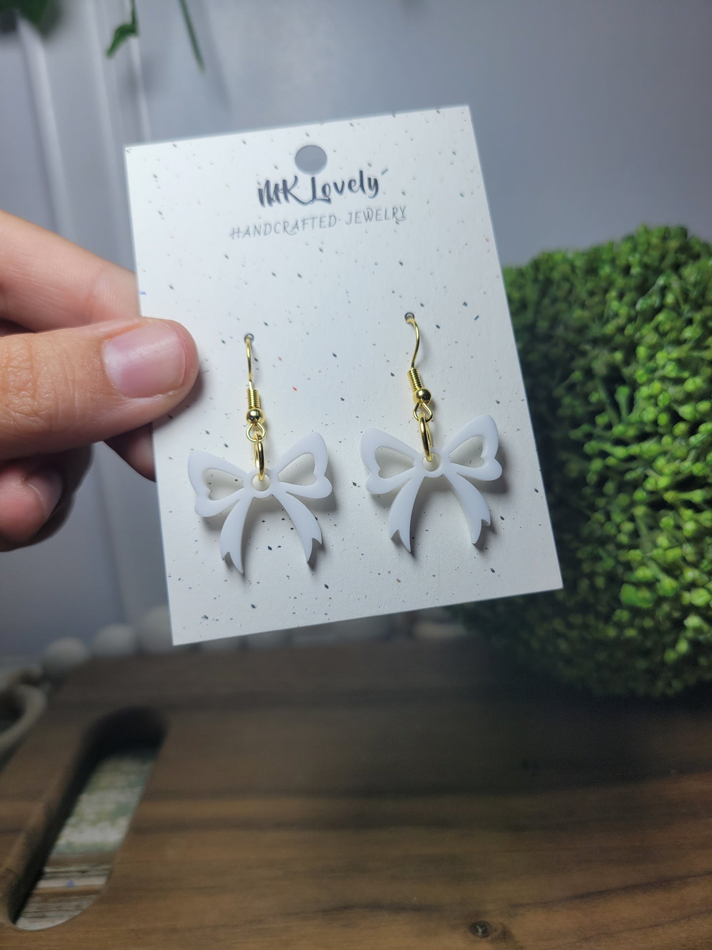 Acrylic Bow Earrings