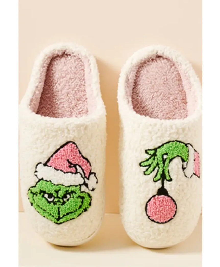 G.R.I.N.C.H Fuzzy Slippers