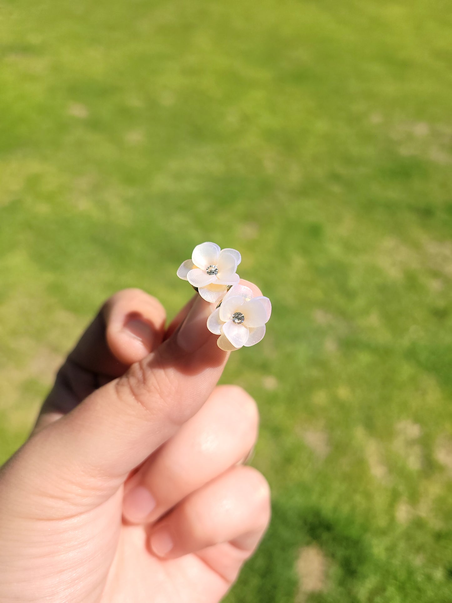 Translucent Flower Stud