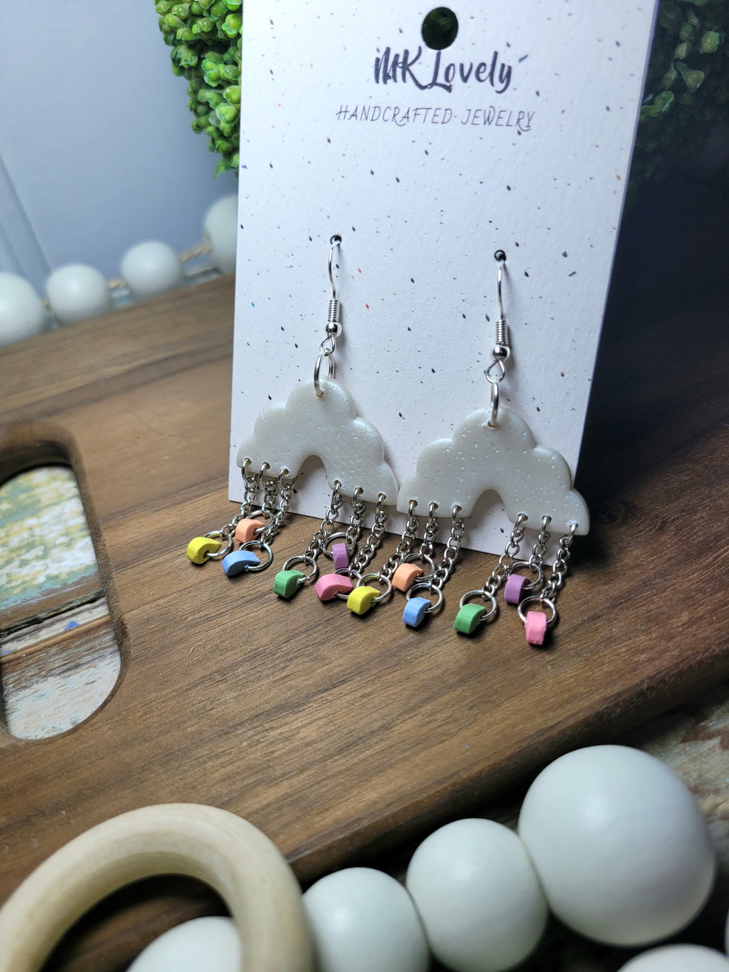 Multi-Color Rain Cloud Dangles