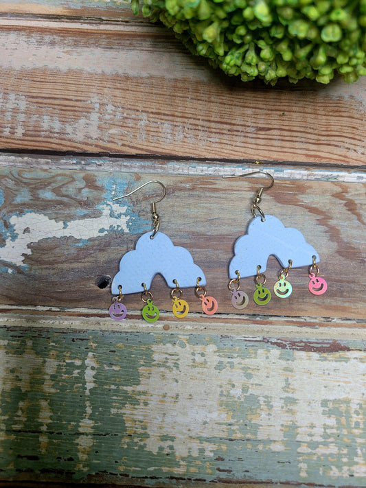 Smiley Cloud Dangles