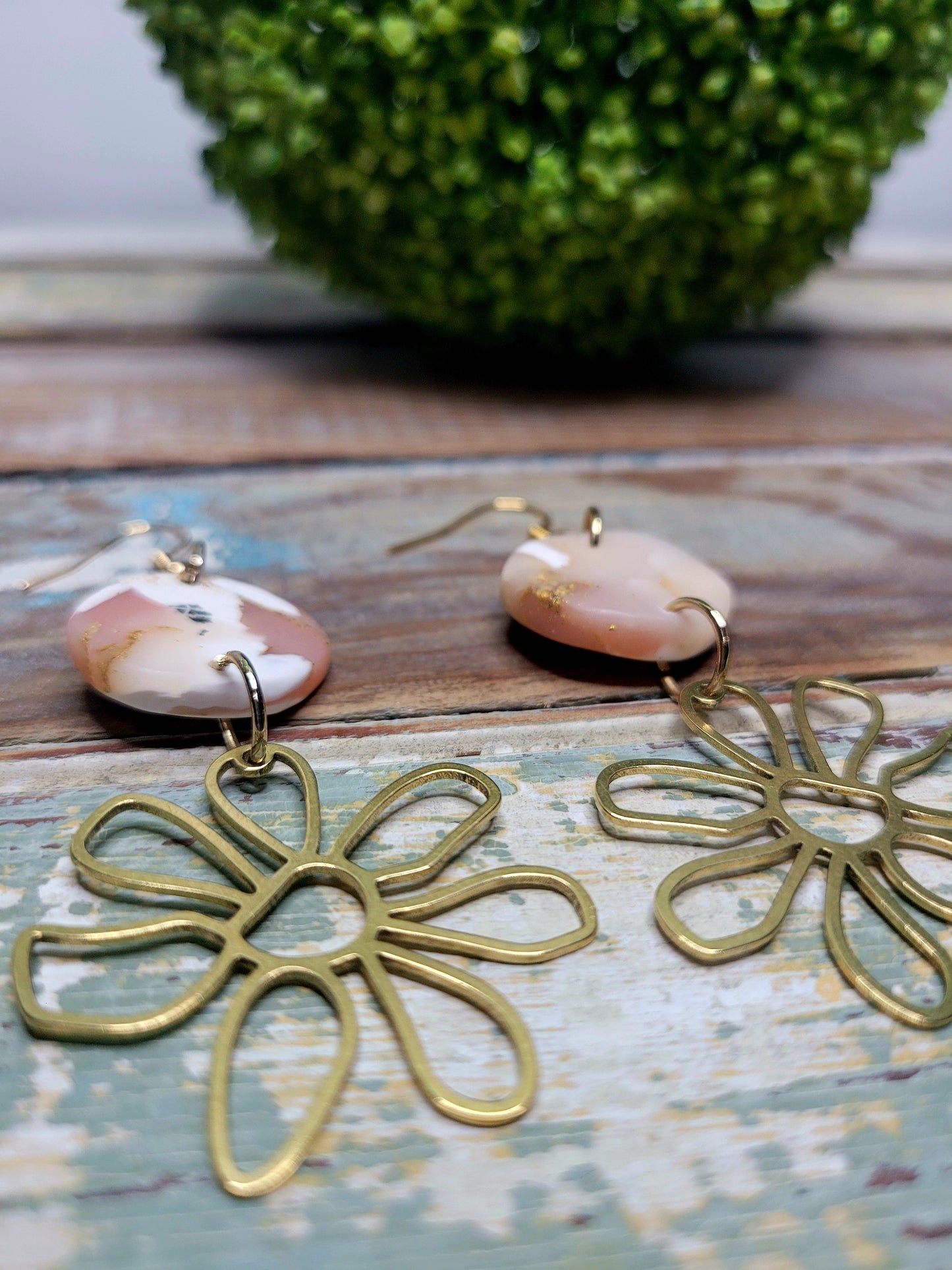Golden Flower Dangles