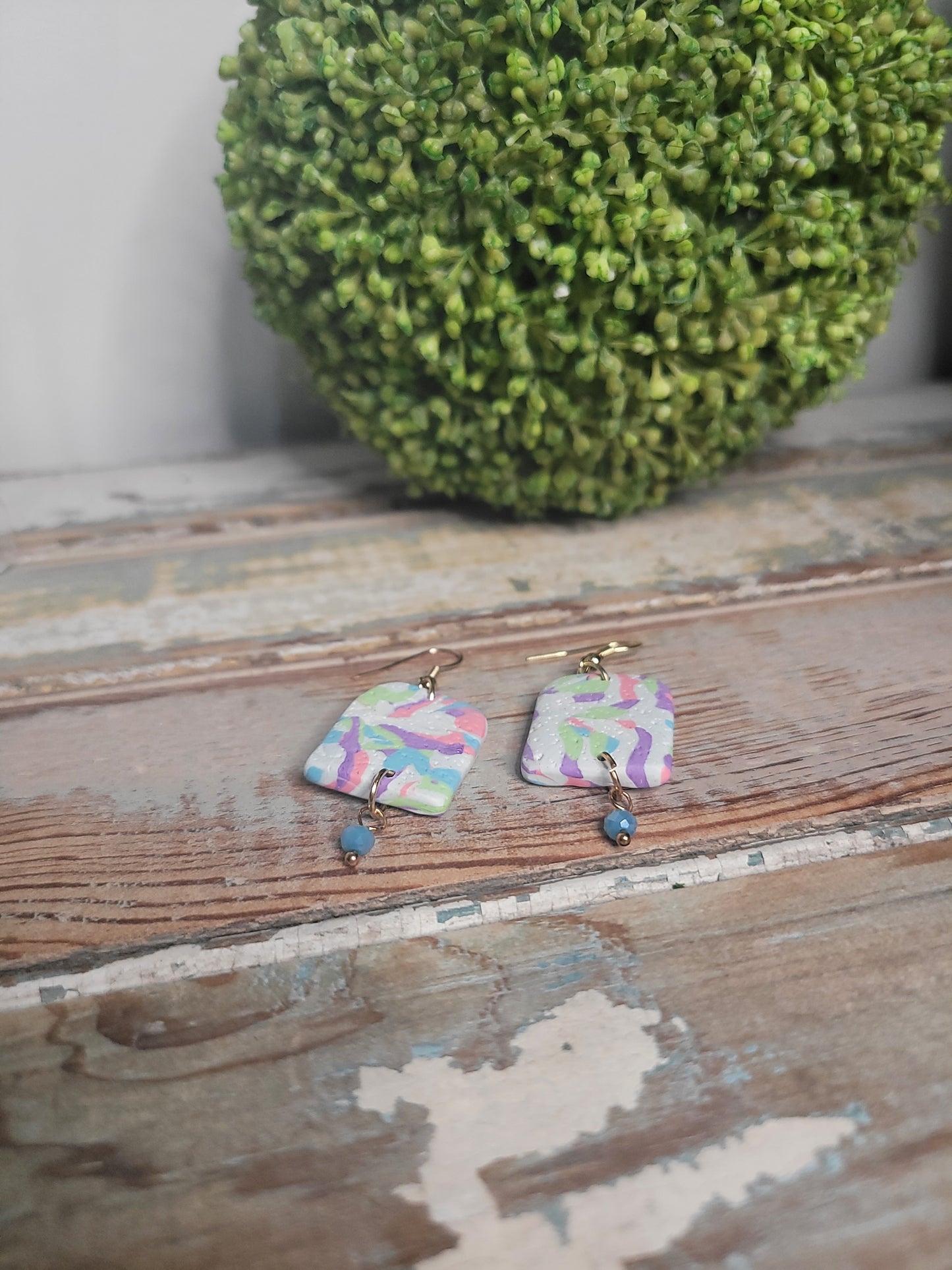 Multi-Swirl Drop Bead Earrings
