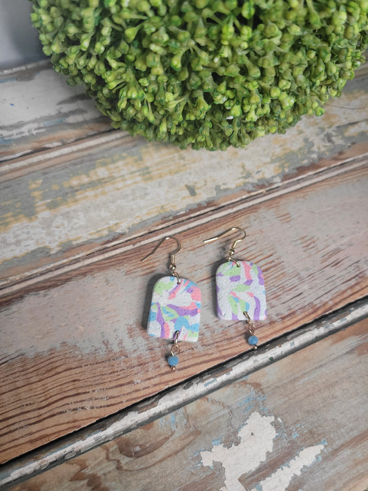 Multi-Swirl Drop Bead Earrings