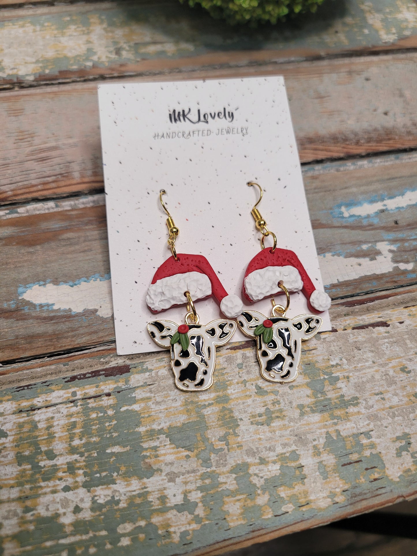 Santa 'Cows' Earrings