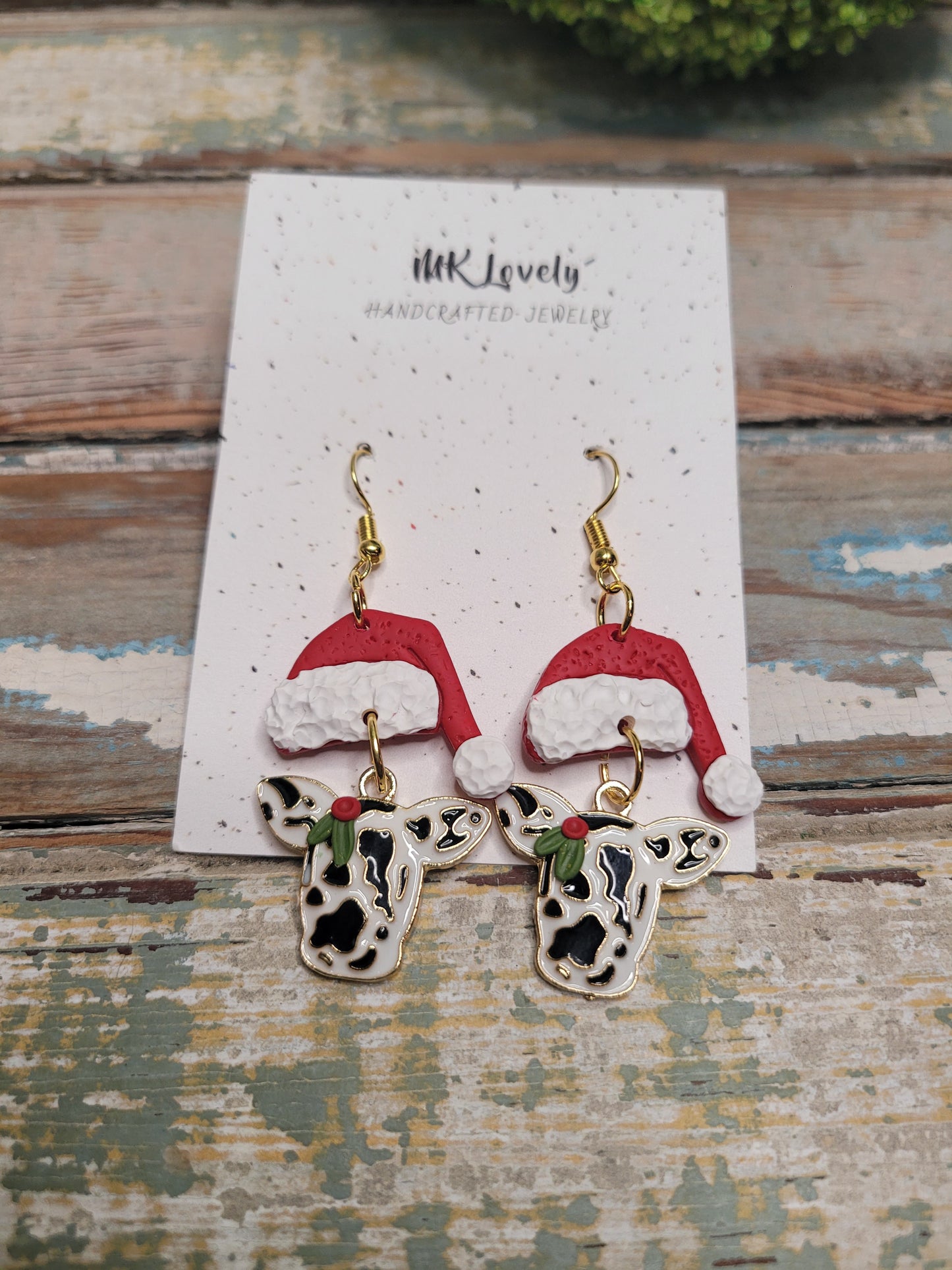 Santa 'Cows' Earrings