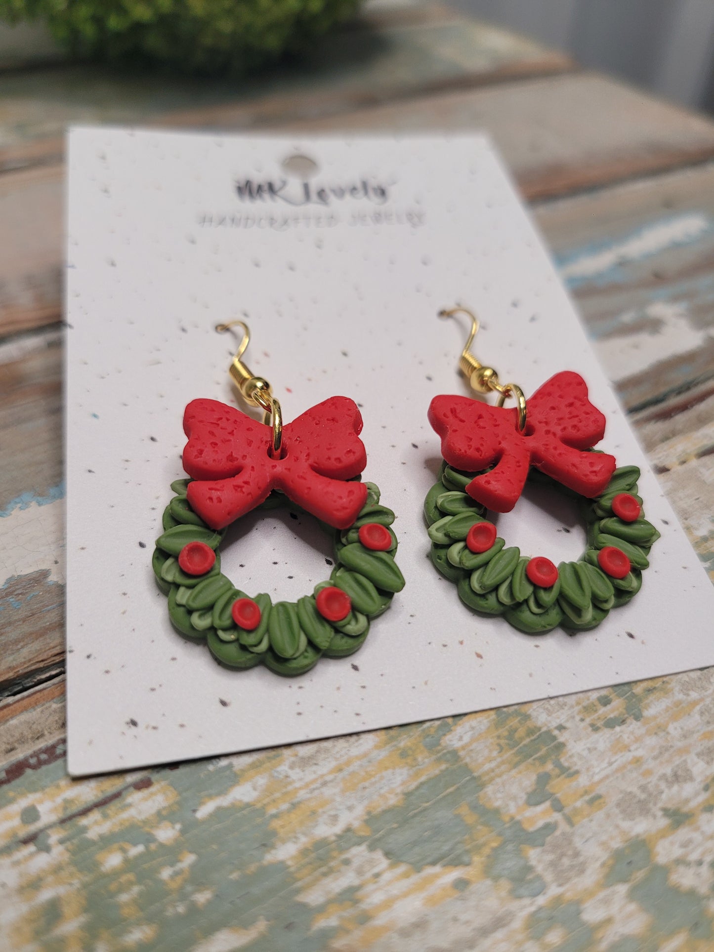 Christmas Wreath Earrings