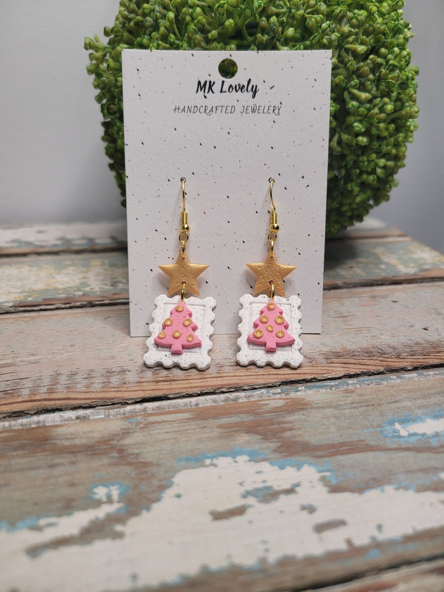 Pretty Pink Stamp Earrings