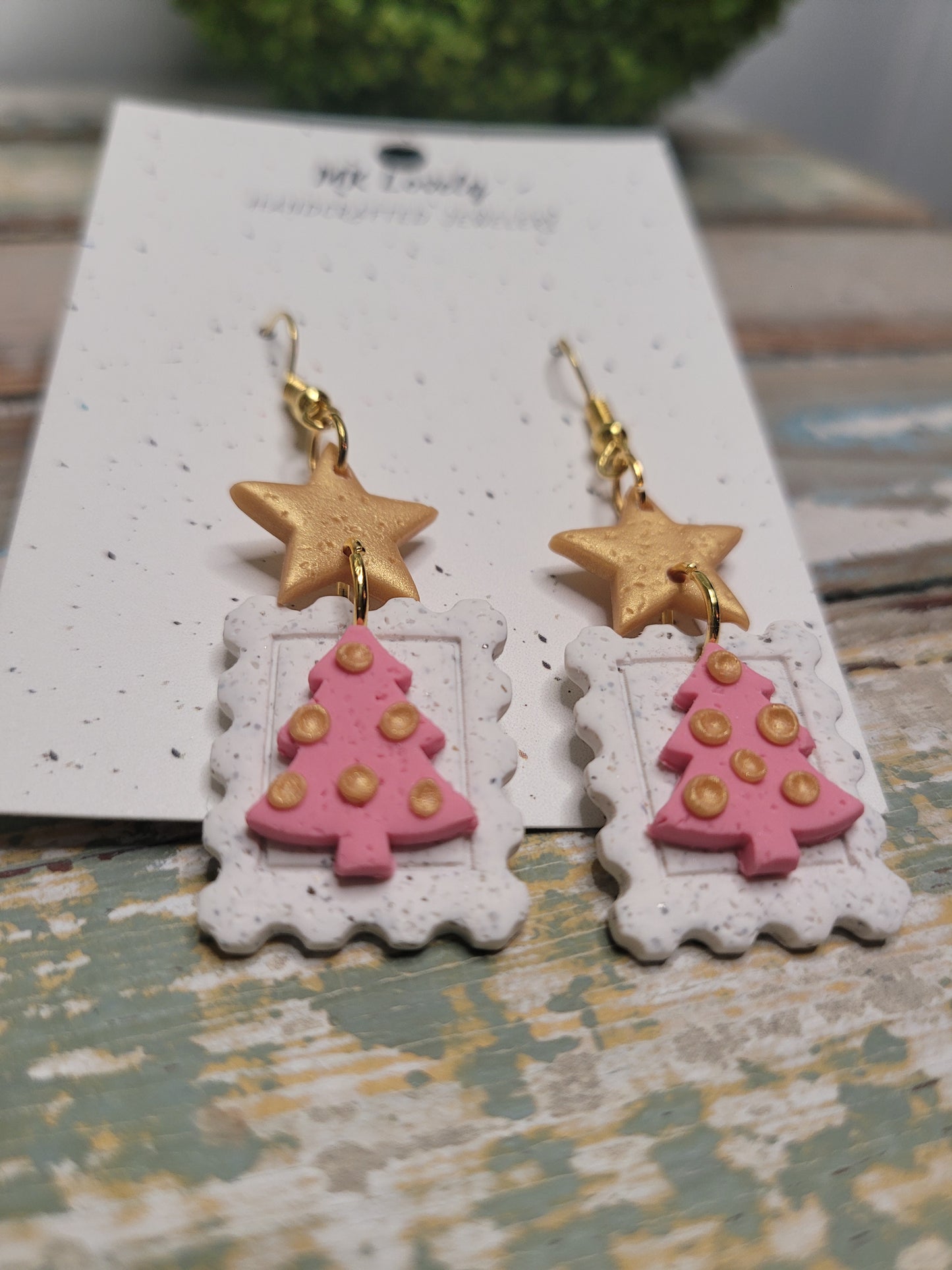 Pretty Pink Stamp Earrings