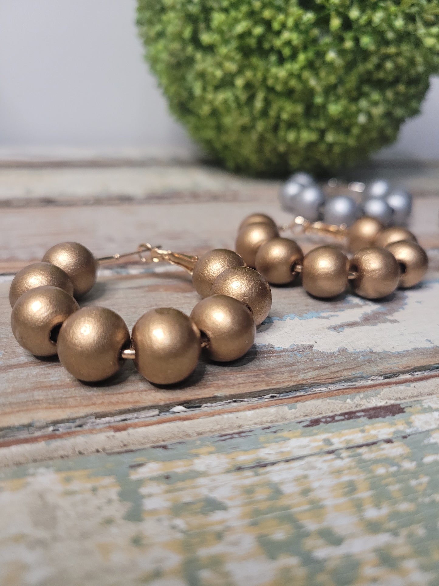 Beaded Hoops