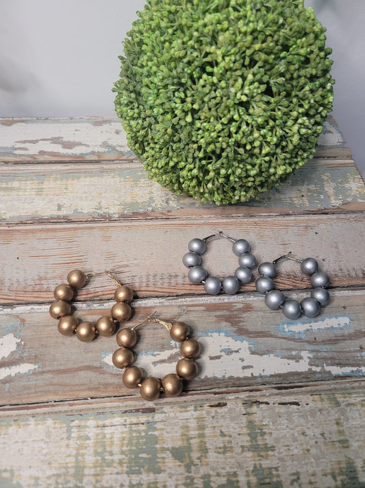 Beaded Hoops