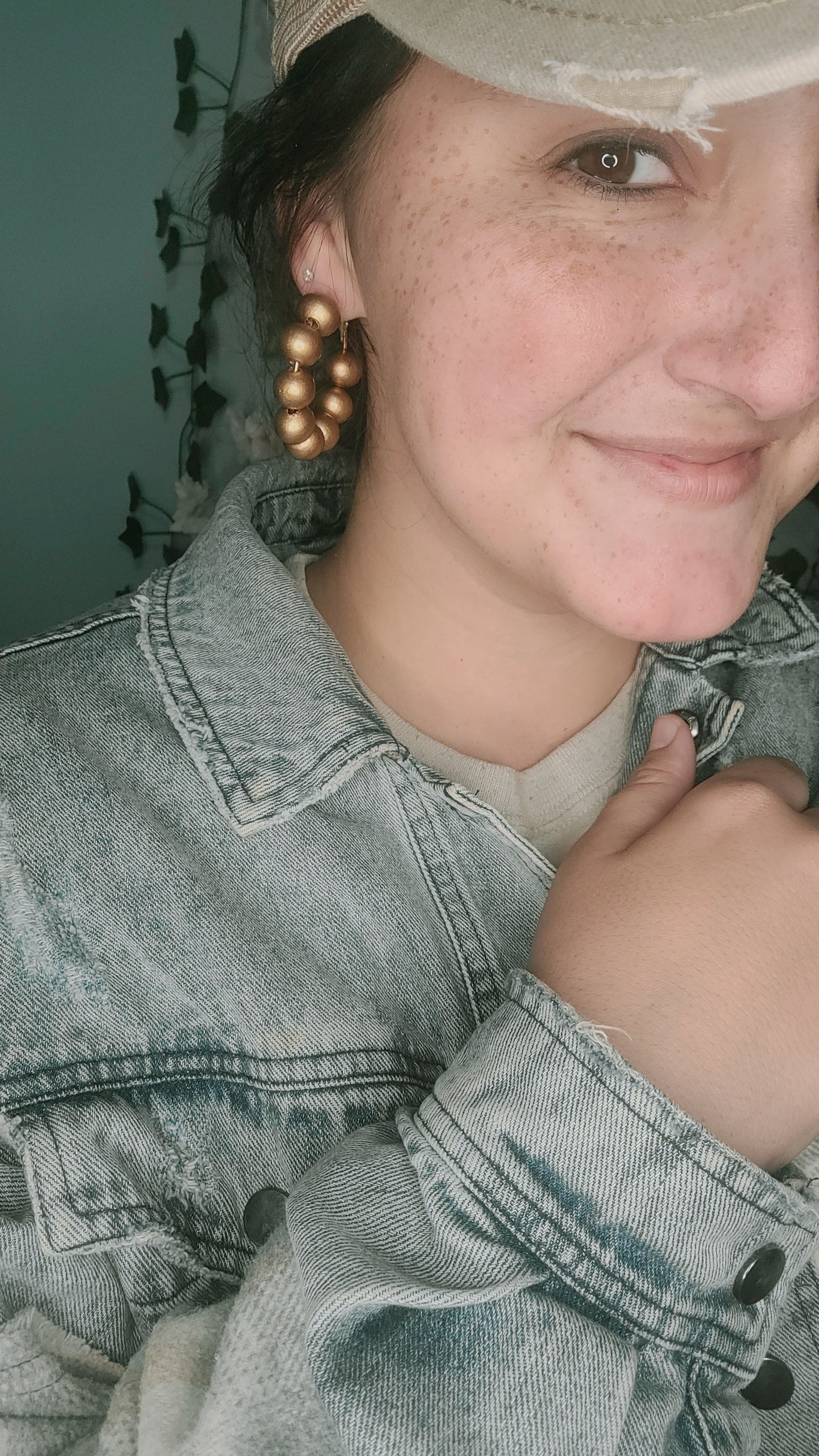 Beaded Hoops