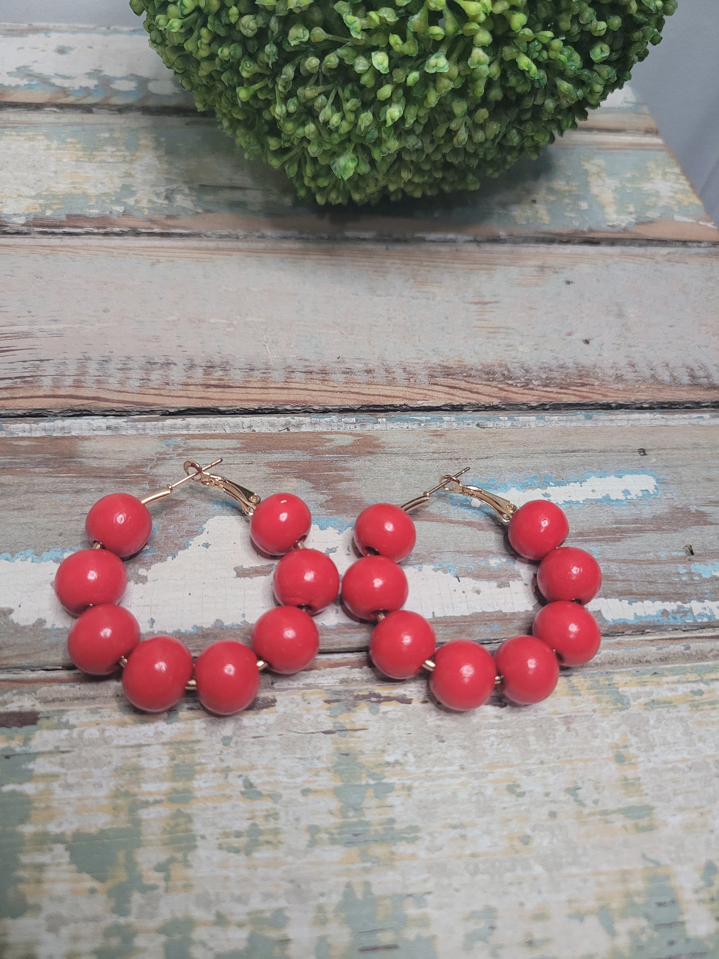 Beaded Hoops