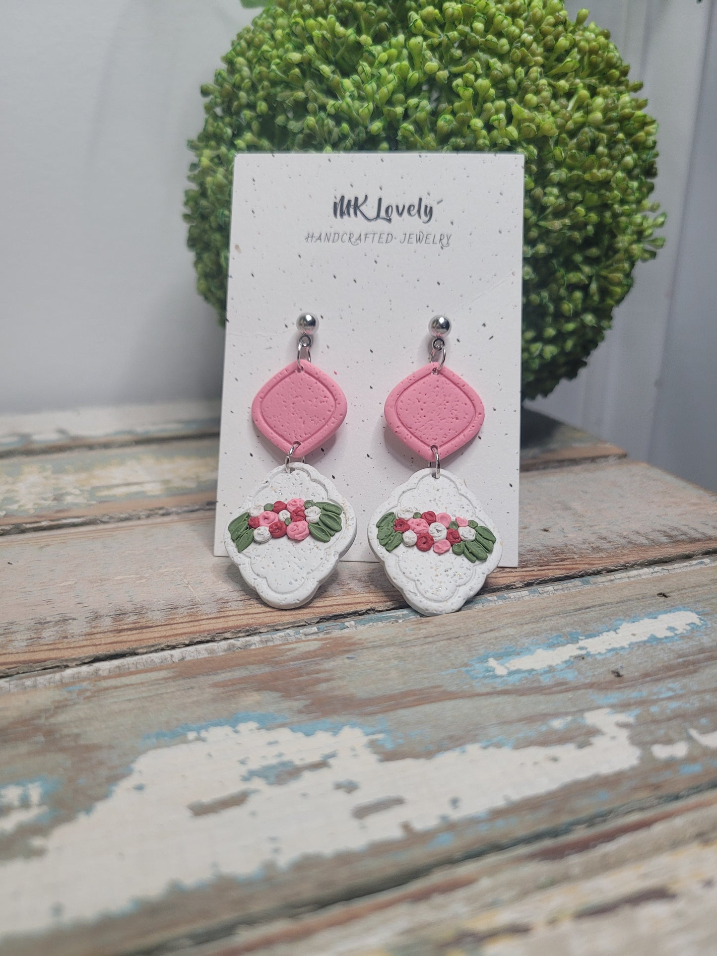 Pink Bouquet Earrings