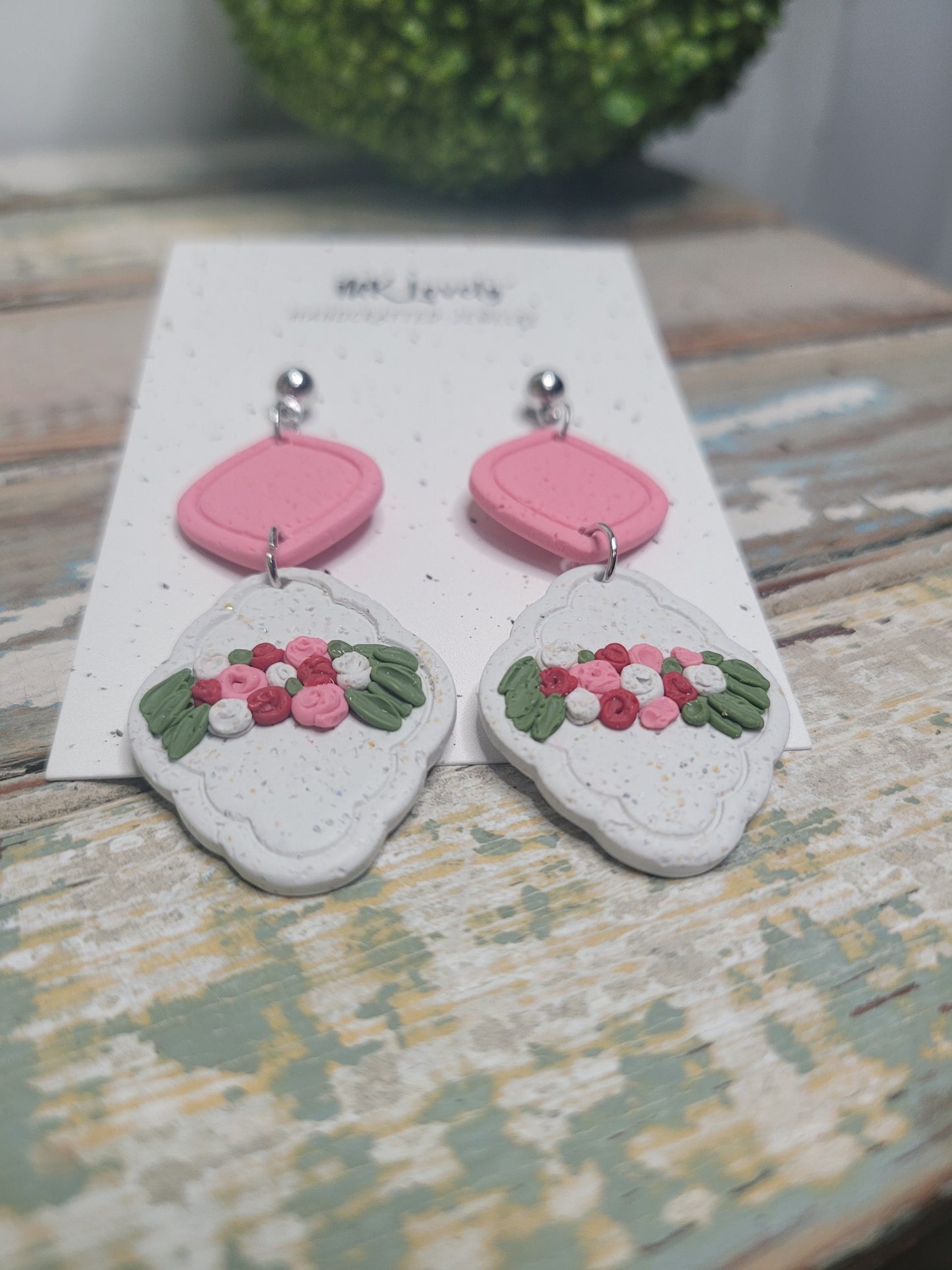 Pink Bouquet Earrings