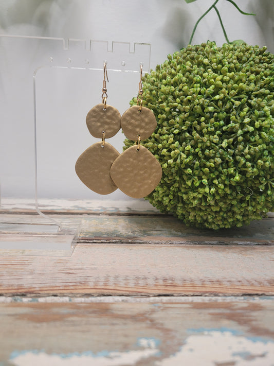 Hammered Clay Earrings