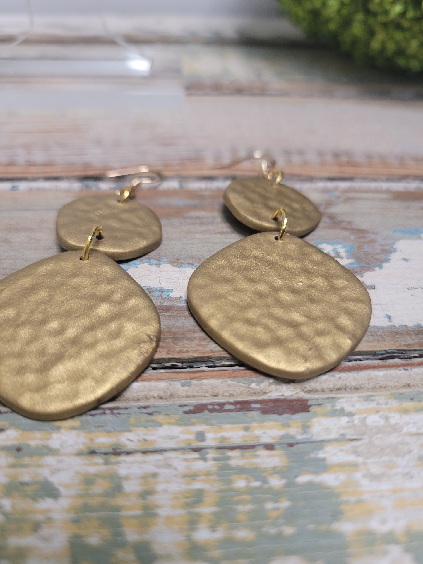 Hammered Clay Earrings