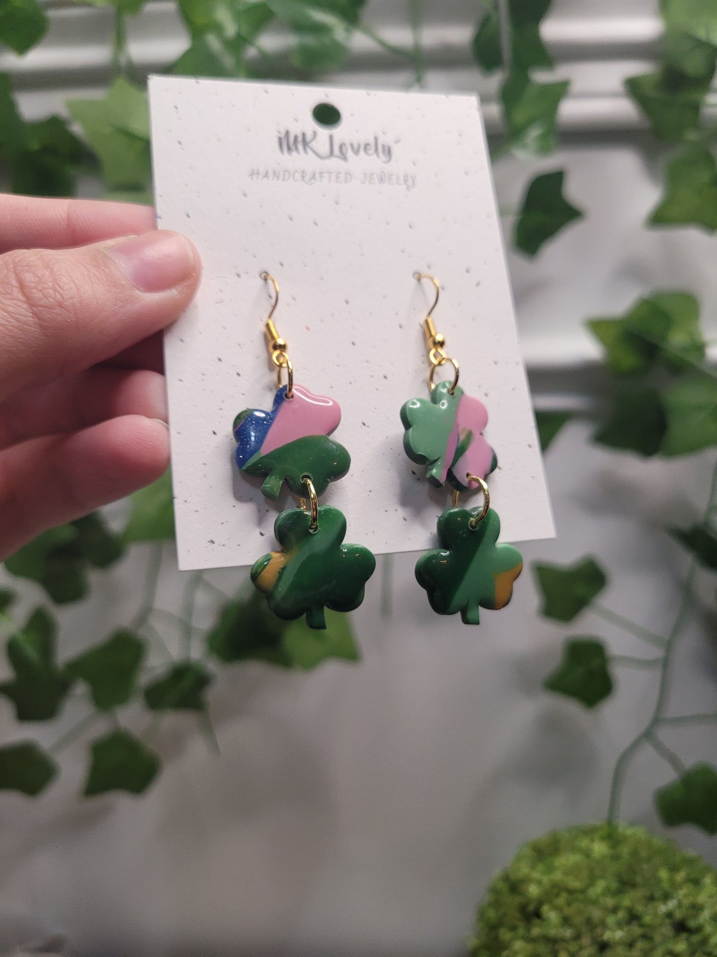 Multi-Color Tiered Clover Dangles