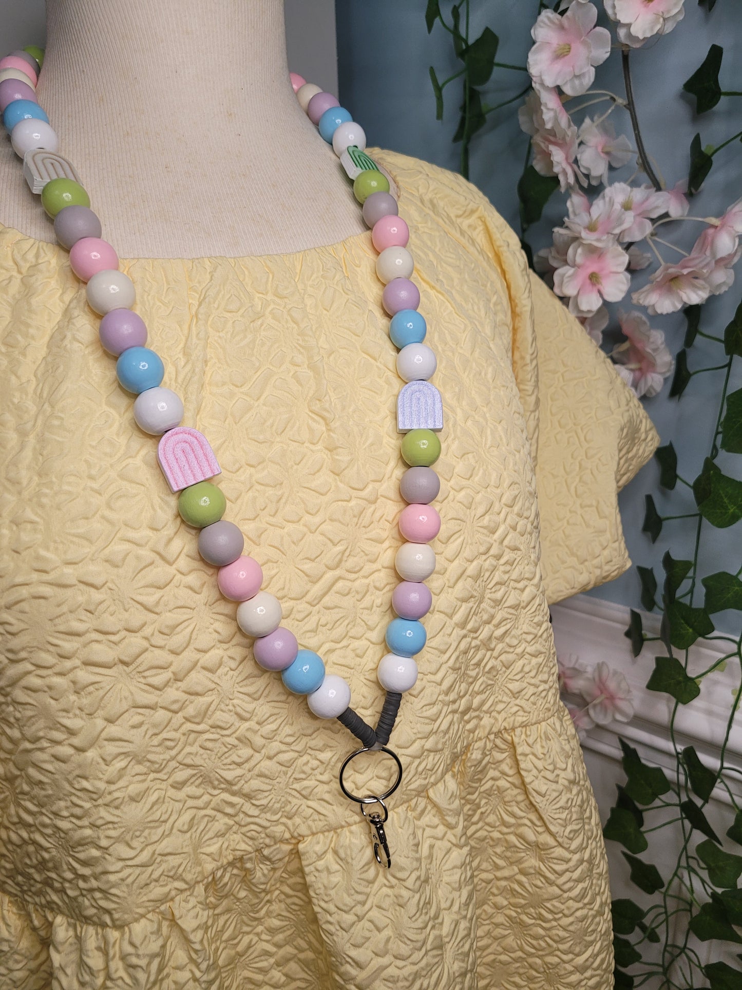 Pastel Rainbow Lanyard