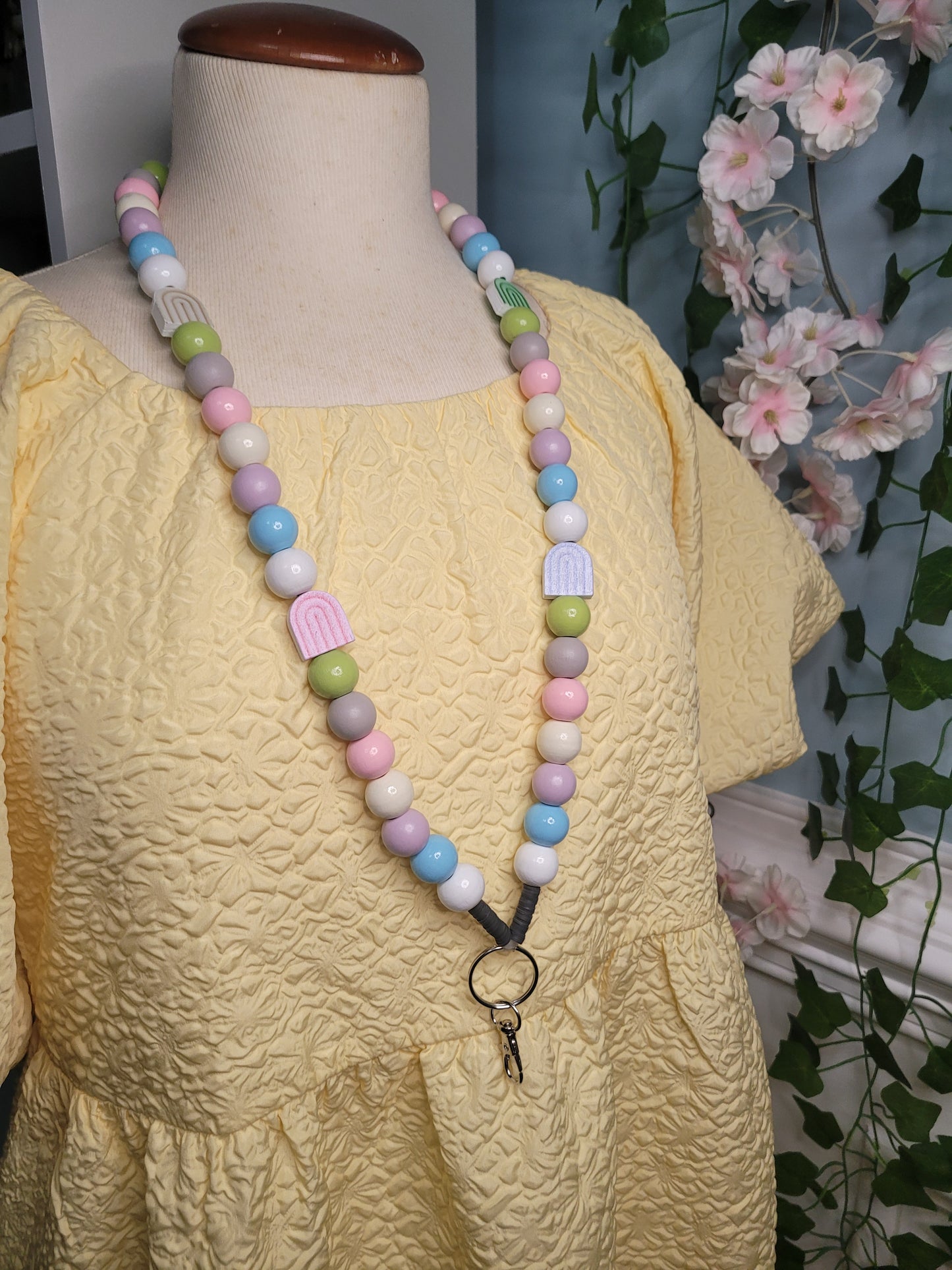 Pastel Rainbow Lanyard