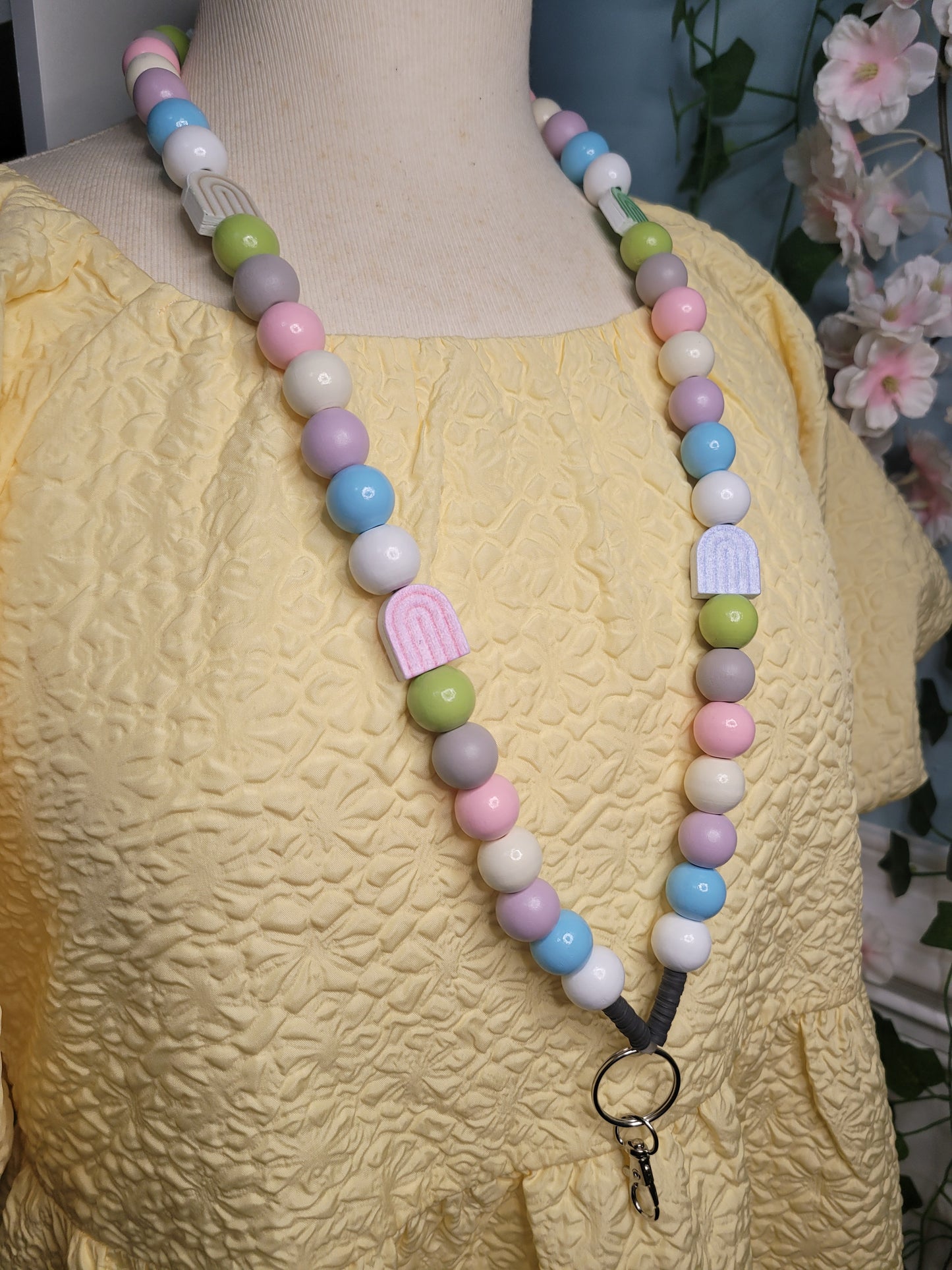 Pastel Rainbow Lanyard