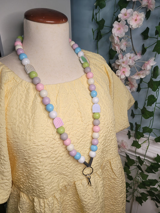 Pastel Rainbow Lanyard