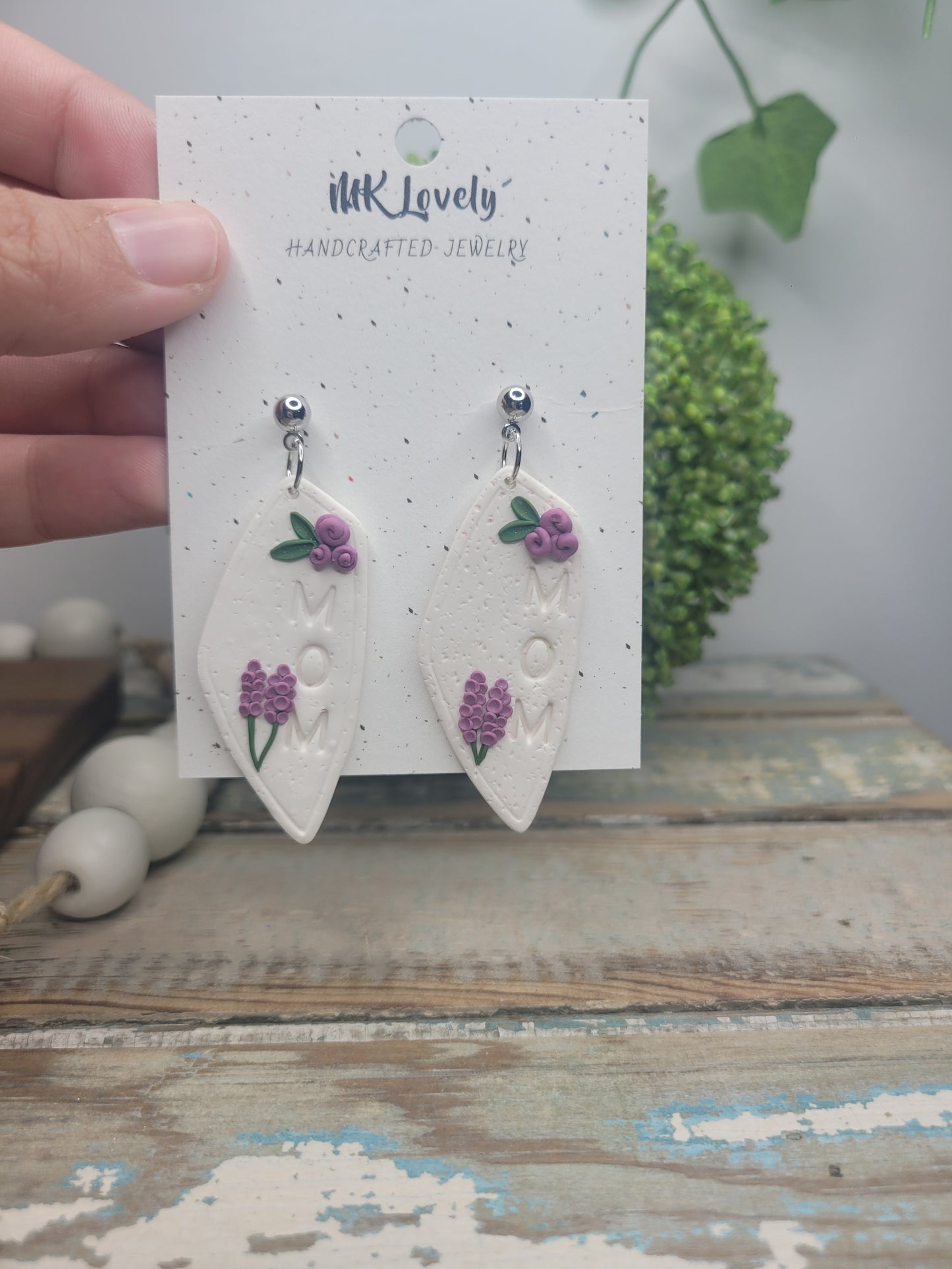 Lavender Mom Dangles