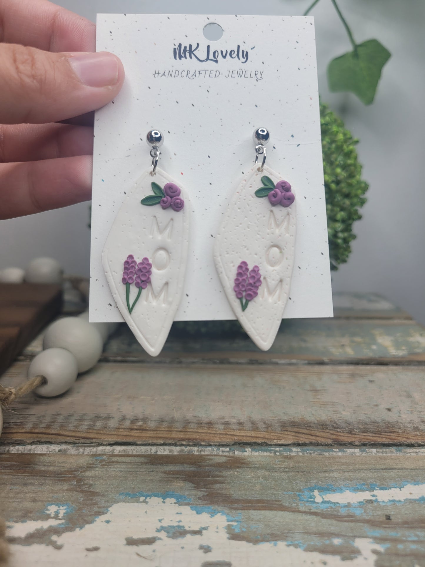 Lavender Mom Dangles