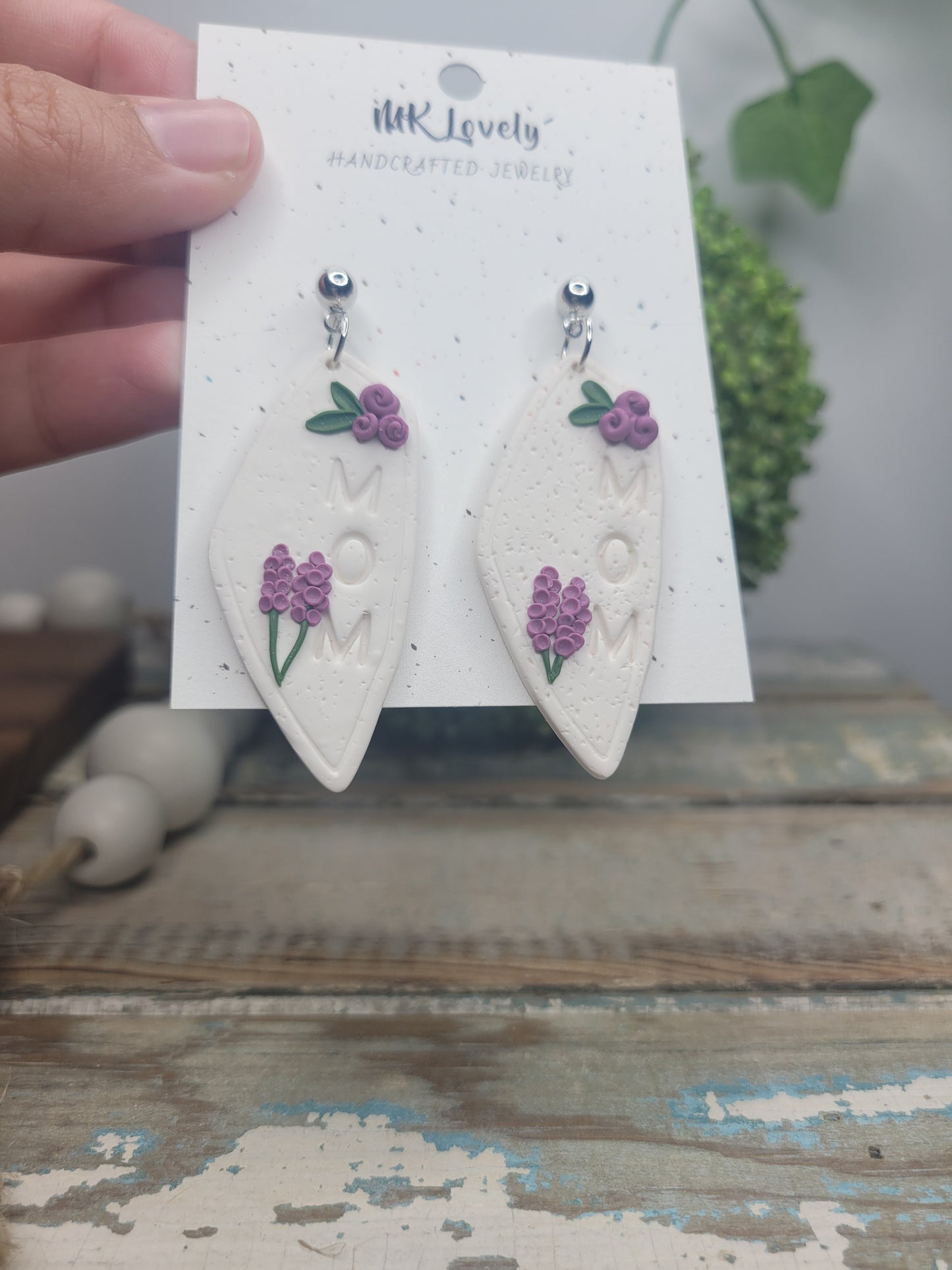 Lavender Mom Dangles