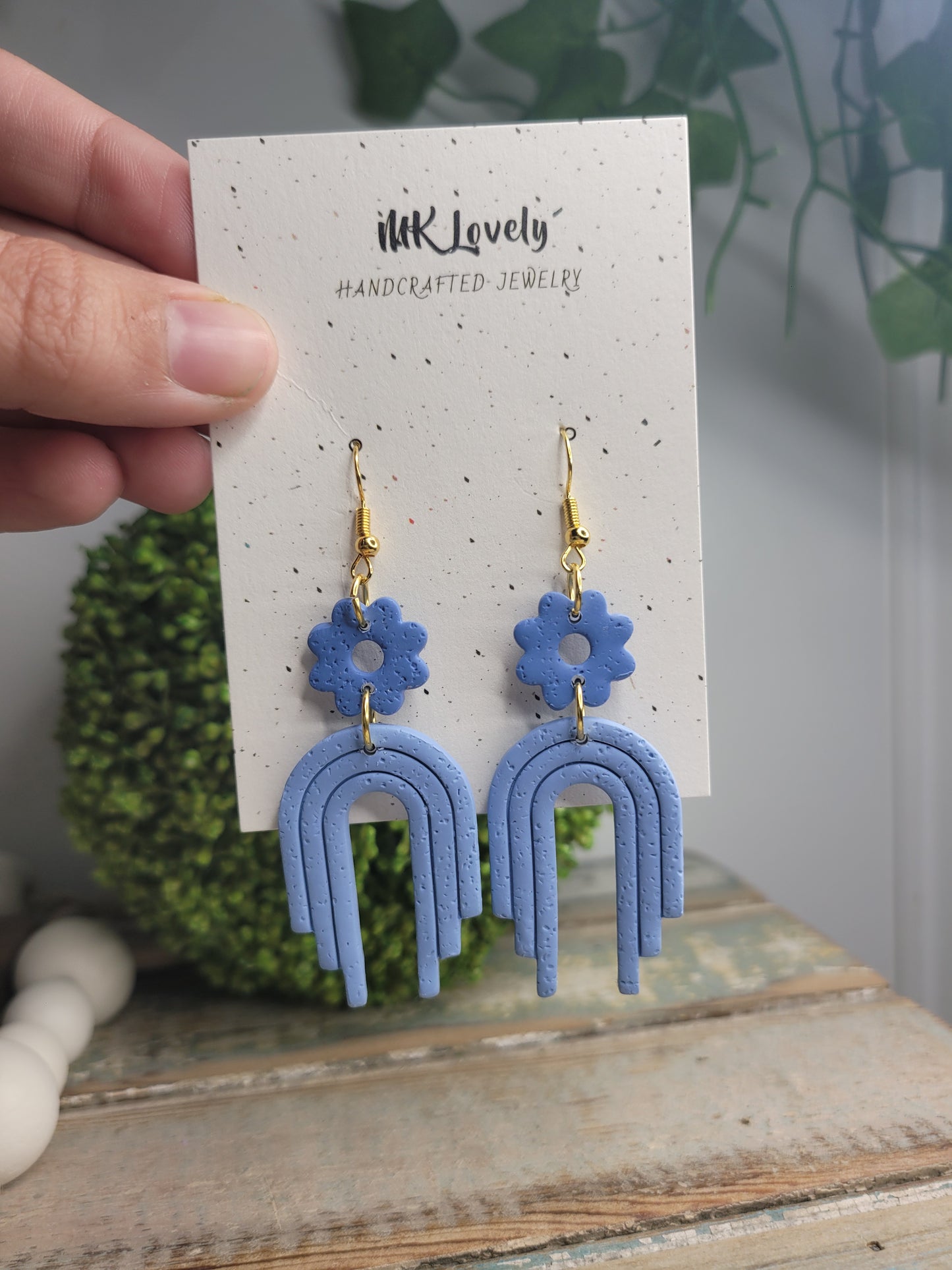 Blue Boho Rainbow Dangles