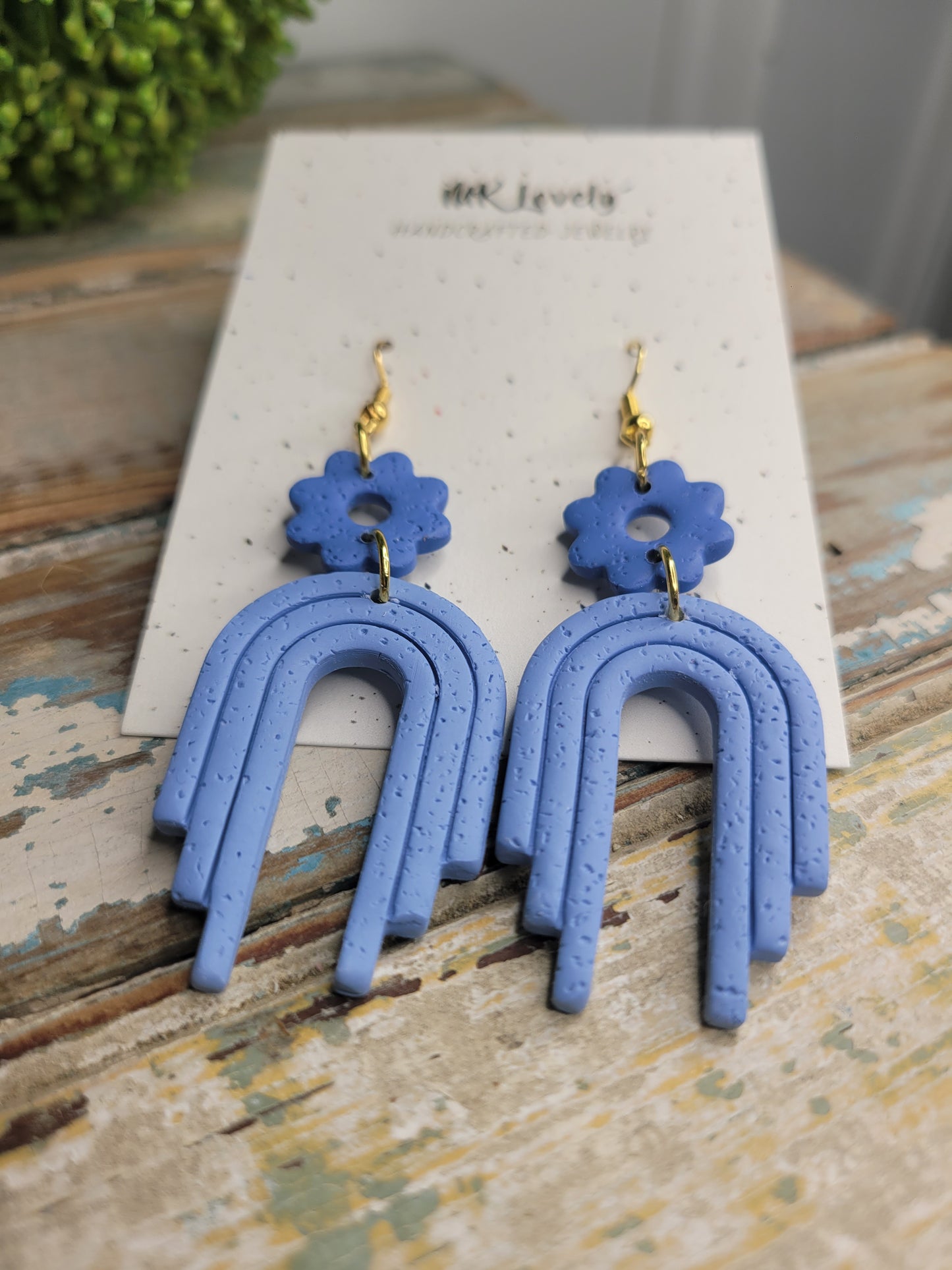 Blue Boho Rainbow Dangles