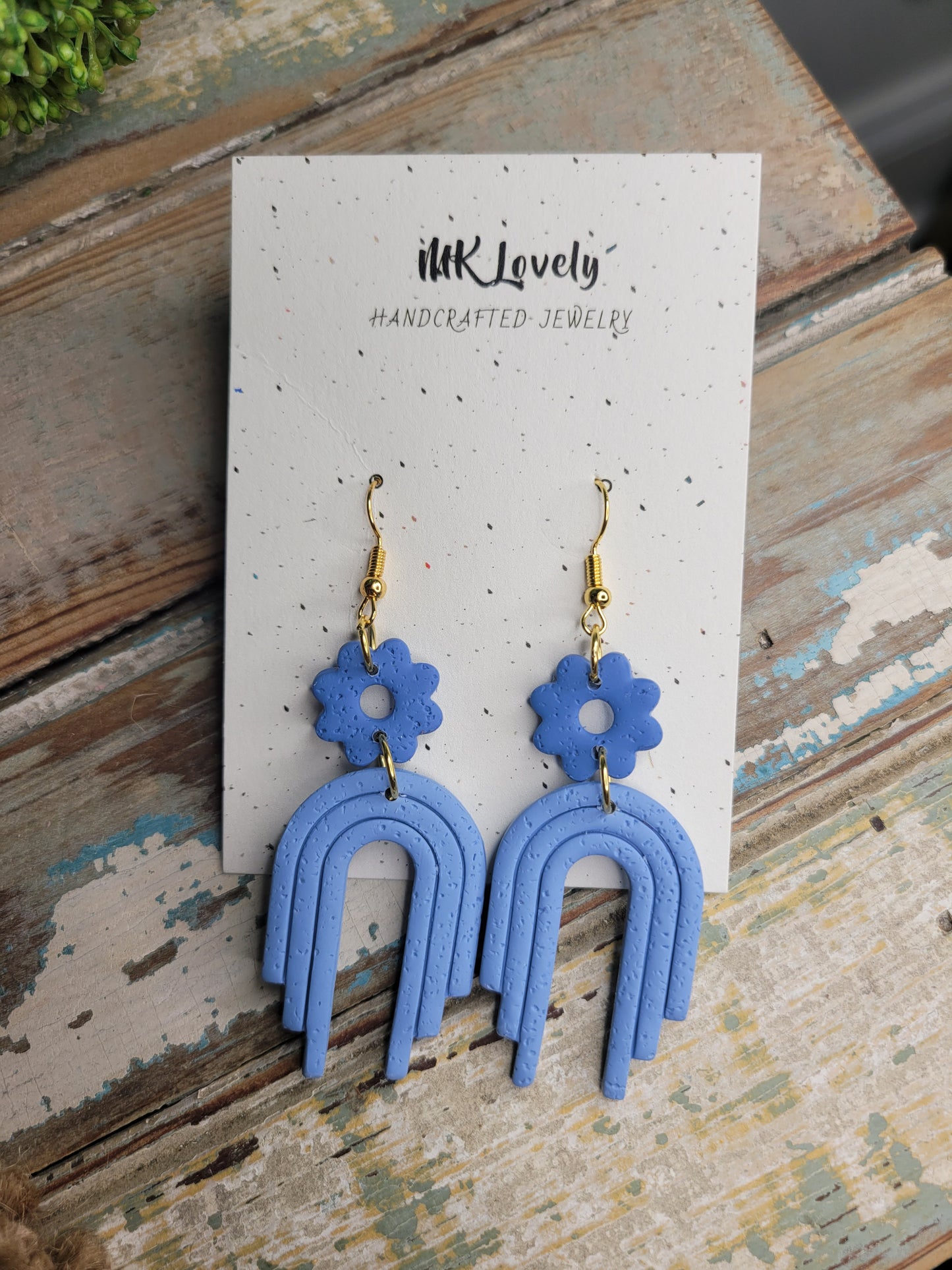 Blue Boho Rainbow Dangles