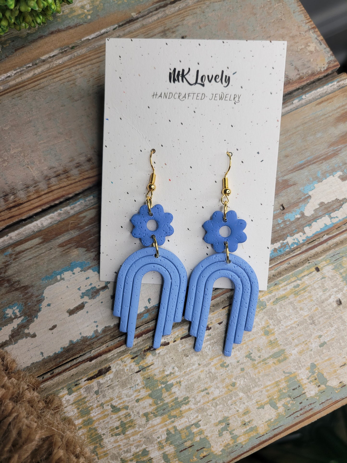 Blue Boho Rainbow Dangles