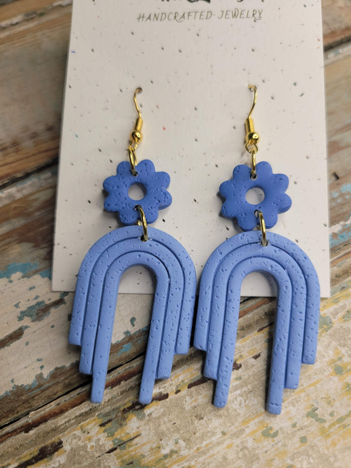 Blue Boho Rainbow Dangles