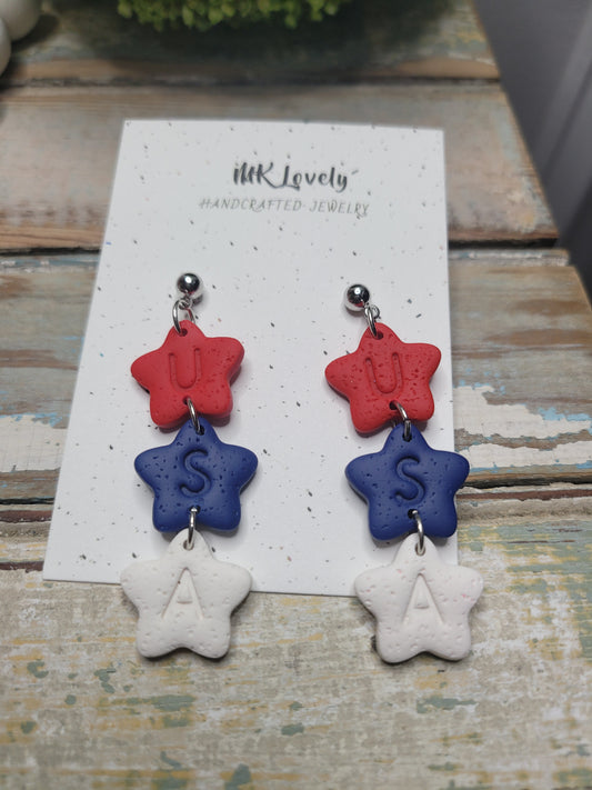 Tiered Star USA Dangles