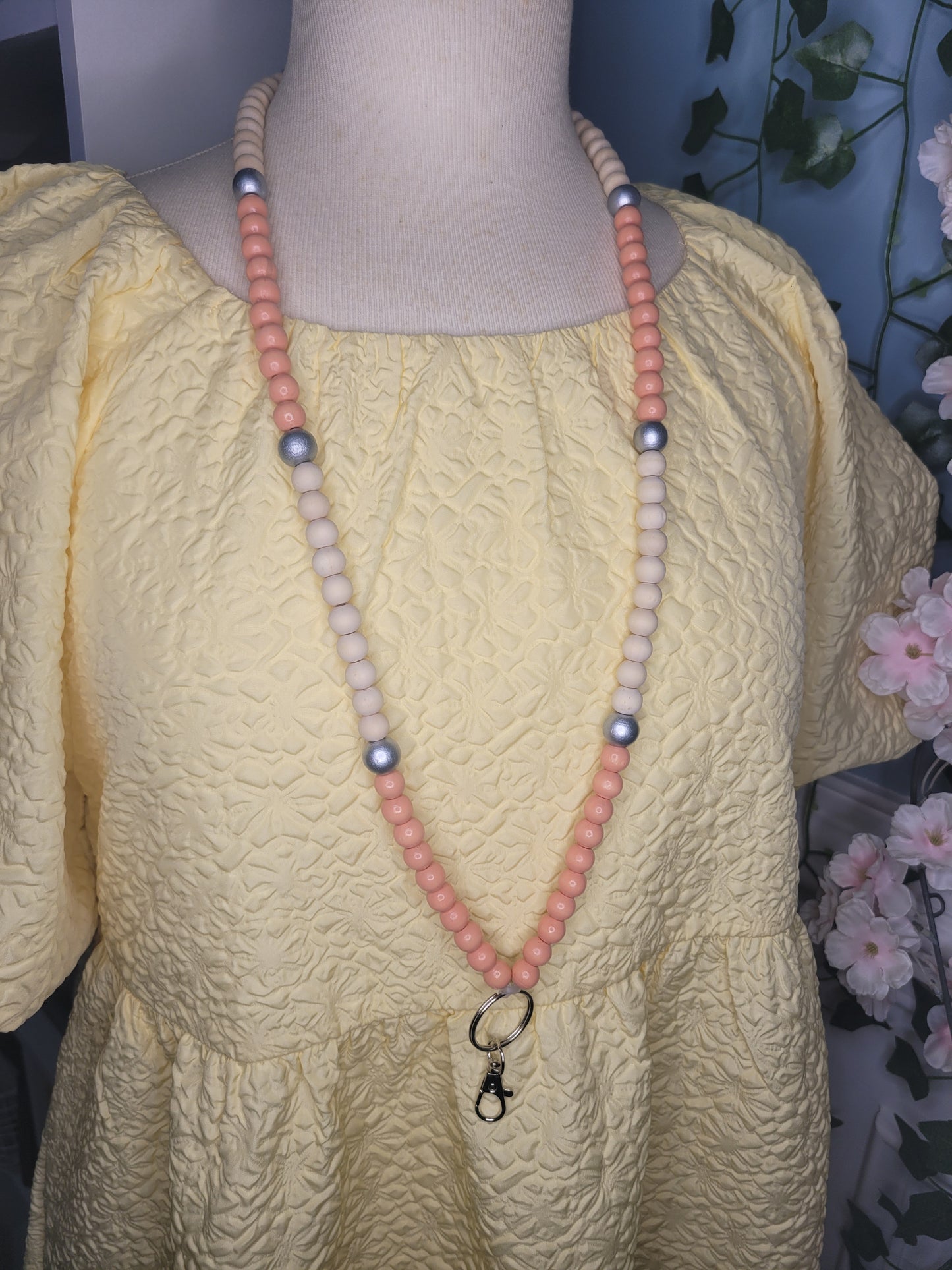 Natural Peach Lanyard