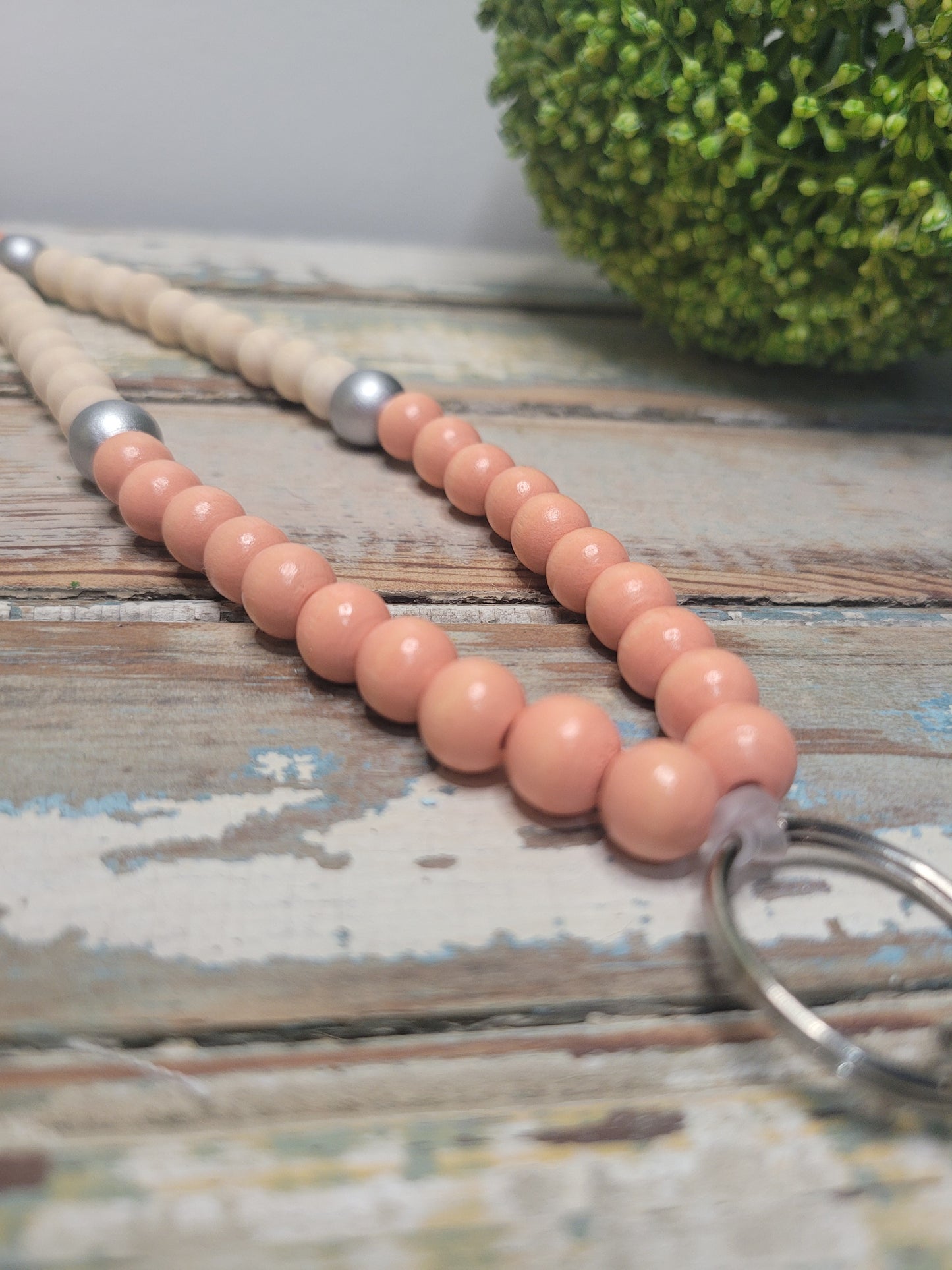 Natural Peach Lanyard