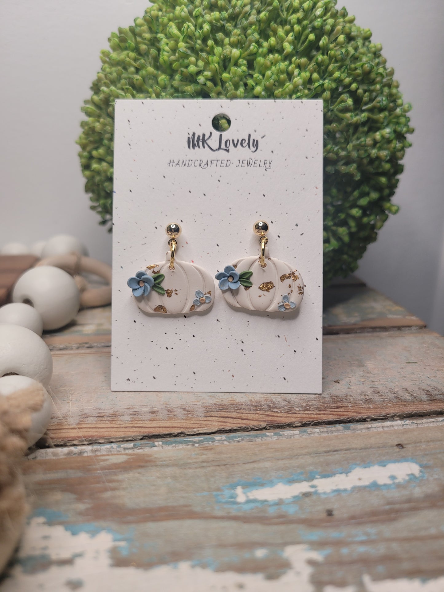 Blue Blossom Pumpkin Dangles