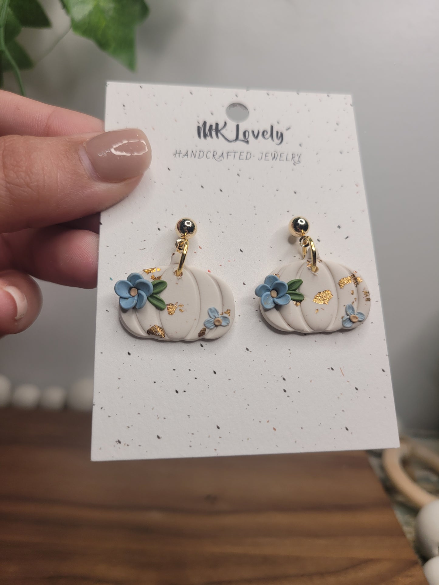Blue Blossom Pumpkin Dangles