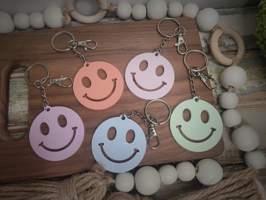 Acrylic Smiley Keychains