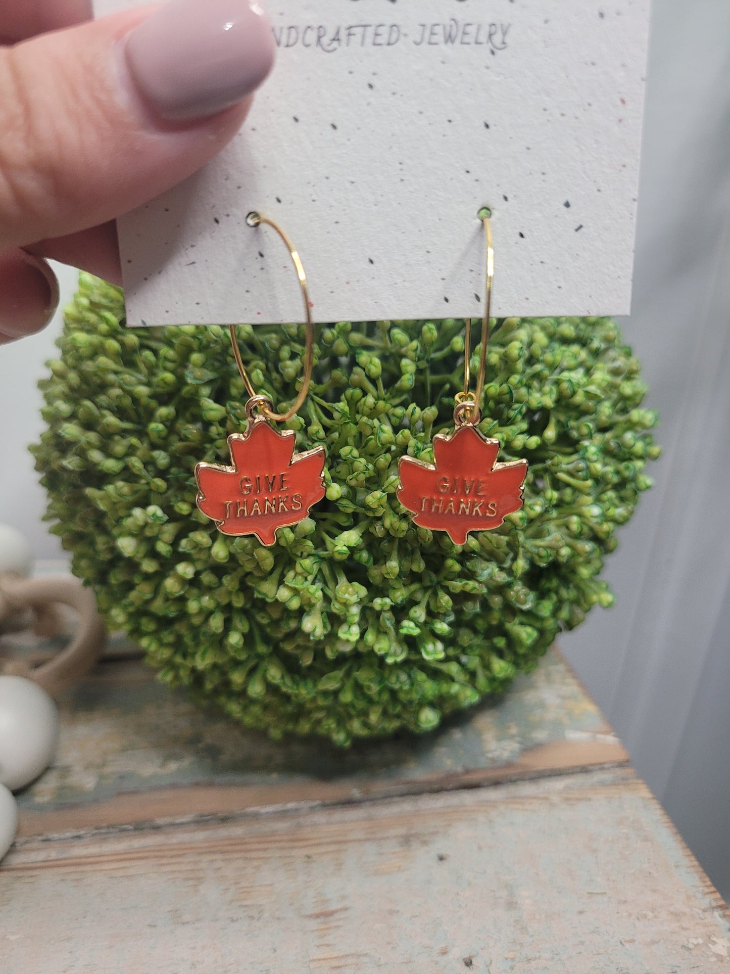 Charmed Leaf Hoops